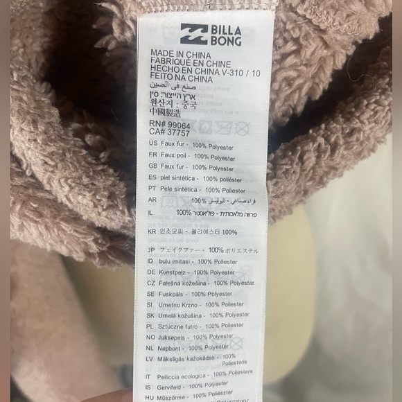 Billabong Warm Times Sherpa Pullover Size Large - Picture 7 of 9